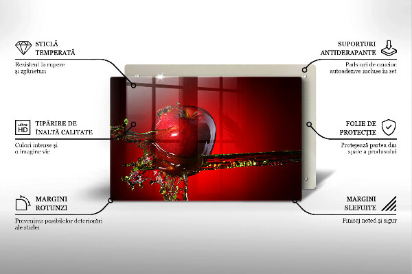 Cubre vitrocerámica Fruta de manzana en agua