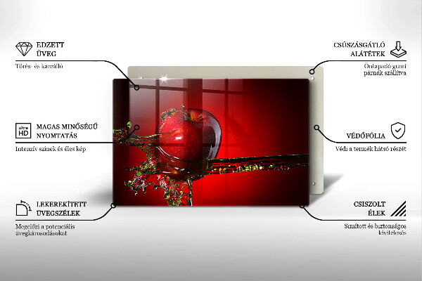 Cubre vitrocerámica Fruta de manzana en agua