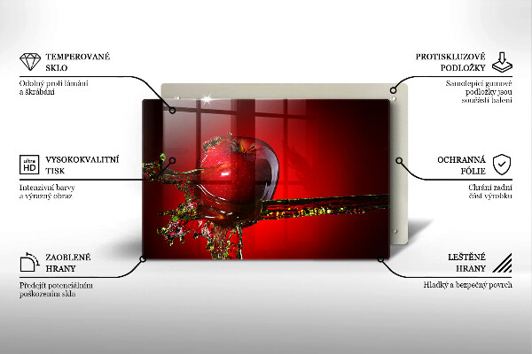 Cubre vitrocerámica Fruta de manzana en agua