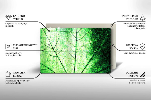 Cubre vitrocerámica Hoja de vena decorativa