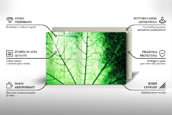 Cubre vitrocerámica Hoja de vena decorativa