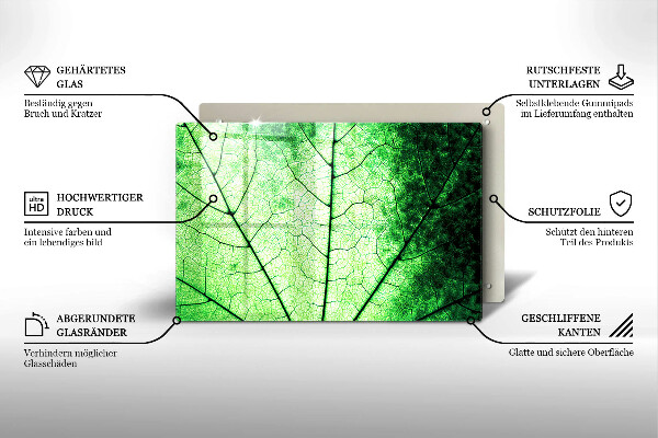 Cubre vitrocerámica Hoja de vena decorativa