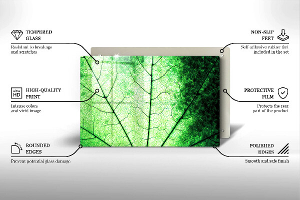 Cubre vitrocerámica Hoja de vena decorativa