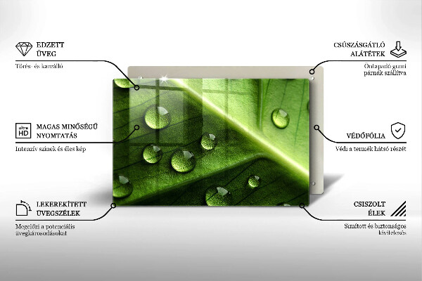 Cubre vitrocerámica Hoja y rocío de la naturaleza