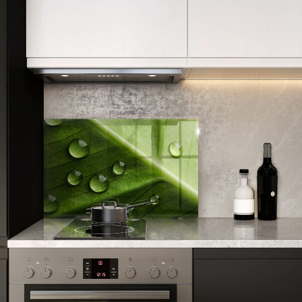 Cubre vitrocerámica Hoja y rocío de la naturaleza