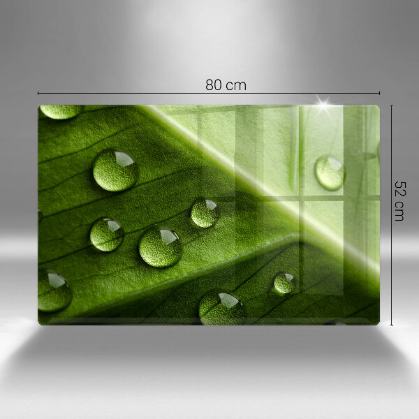 Cubre vitrocerámica Hoja y rocío de la naturaleza