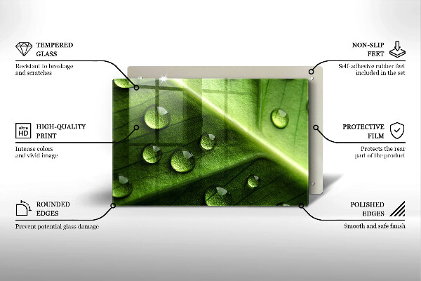 Cubre vitrocerámica Hoja y rocío de la naturaleza