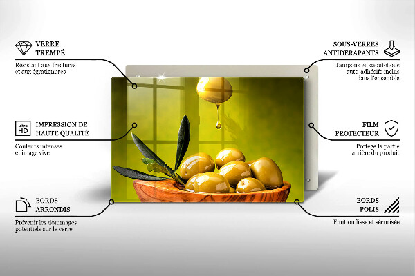 Cubre vitrocerámica Aceitunas sabrosas