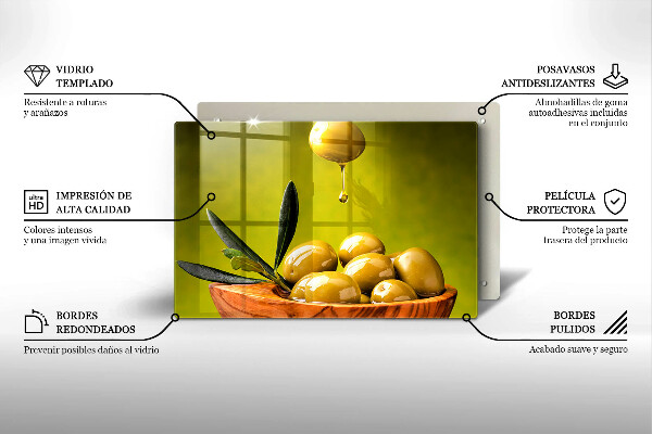 Cubre vitrocerámica Aceitunas sabrosas