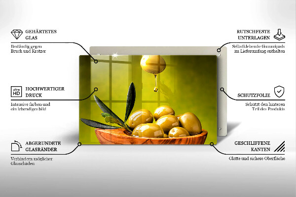 Cubre vitrocerámica Aceitunas sabrosas