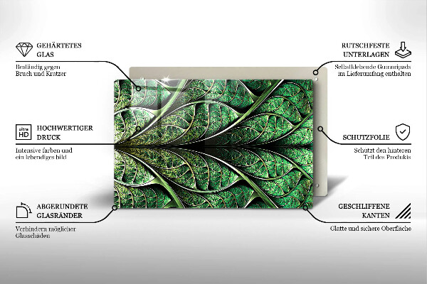 Cubre vitrocerámica Estructura de las venas de la hoja