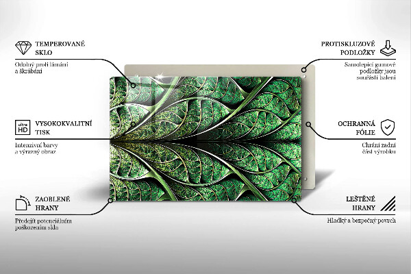Cubre vitrocerámica Estructura de las venas de la hoja