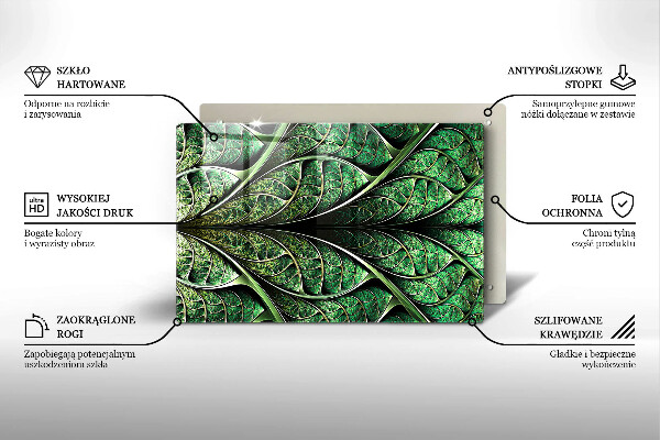 Cubre vitrocerámica Estructura de las venas de la hoja