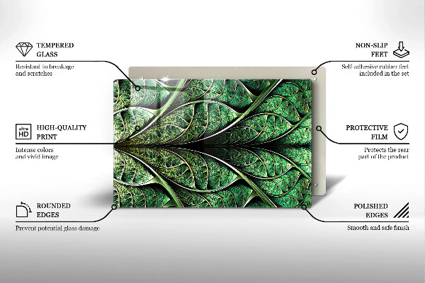 Cubre vitrocerámica Estructura de las venas de la hoja