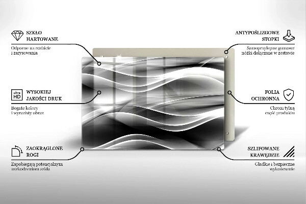 Cubre vitrocerámica Líneas abstractas de humo