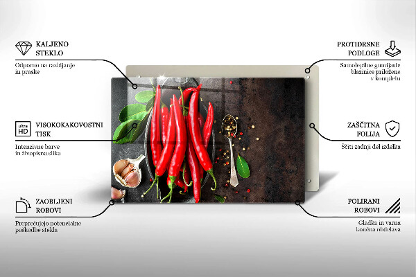 Cubre vitrocerámica Chiles rojos