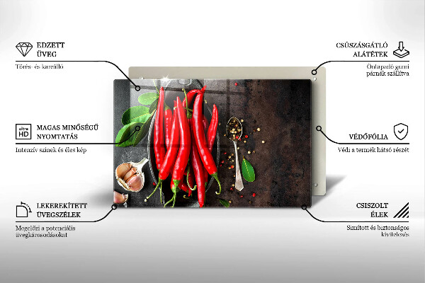 Cubre vitrocerámica Chiles rojos