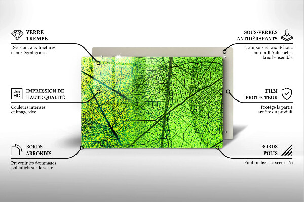 Cubre vitrocerámica Venas de las hojas naturales