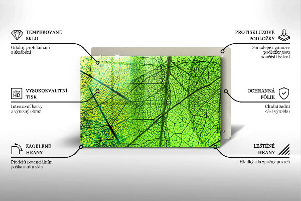 Cubre vitrocerámica Venas de las hojas naturales