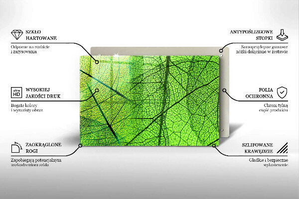 Cubre vitrocerámica Venas de las hojas naturales
