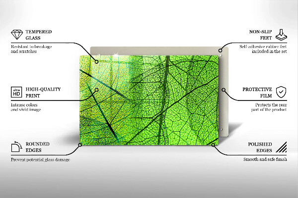 Cubre vitrocerámica Venas de las hojas naturales