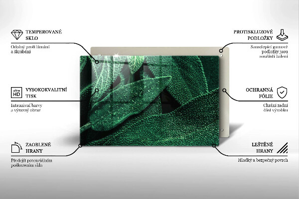 Cubre vitrocerámica Las hojas de la planta