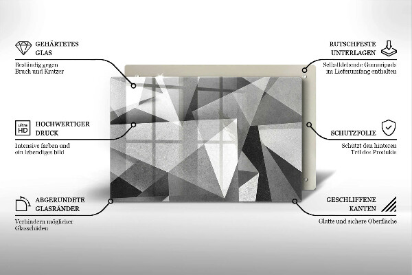 Cubre vitrocerámica Abstracción nítida concreta