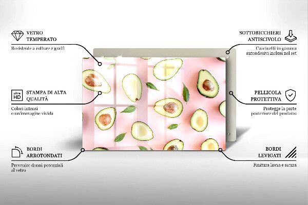 Cubre vitrocerámica Patrón de aguacate