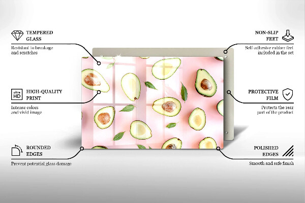 Cubre vitrocerámica Patrón de aguacate