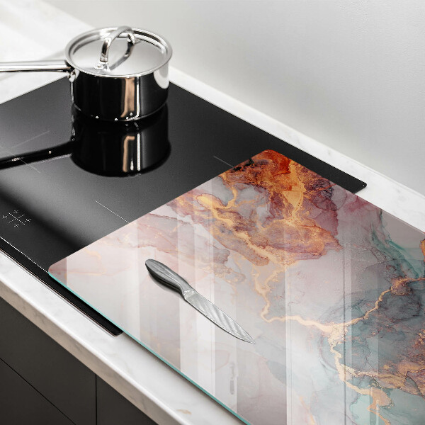 Cubre vitrocerámica Mármol con oro