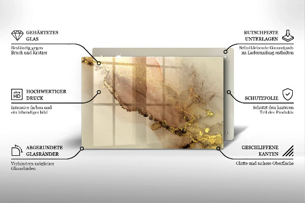 Cubre vitrocerámica Abstracción de oro