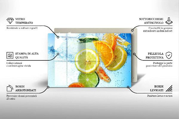 Cubre vitrocerámica Agua jugosa de cítricos