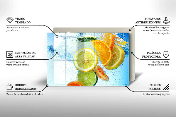 Cubre vitrocerámica Agua jugosa de cítricos