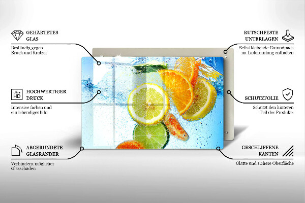 Cubre vitrocerámica Agua jugosa de cítricos