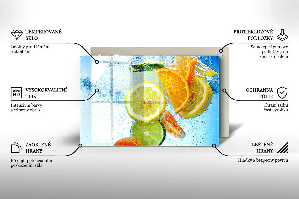 Cubre vitrocerámica Agua jugosa de cítricos
