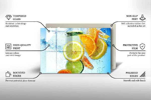 Cubre vitrocerámica Agua jugosa de cítricos