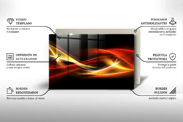 Cubre vitrocerámica Luz y humo abstractos