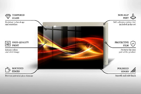 Cubre vitrocerámica Luz y humo abstractos