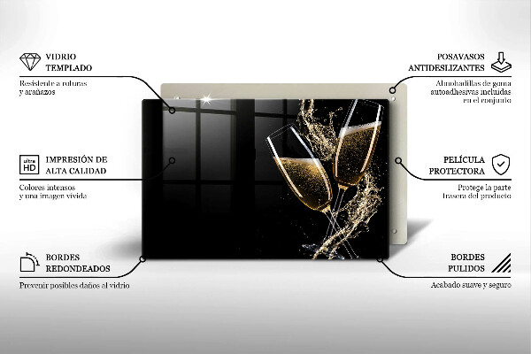Cubre vitrocerámica Copas de champán