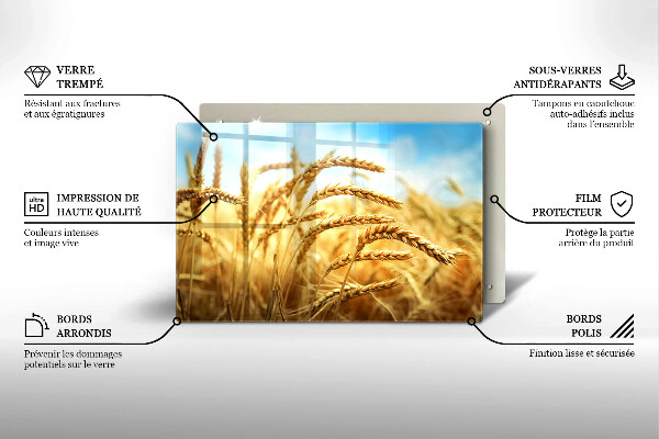 Protector placa inducción Espigas de cereales en el campo