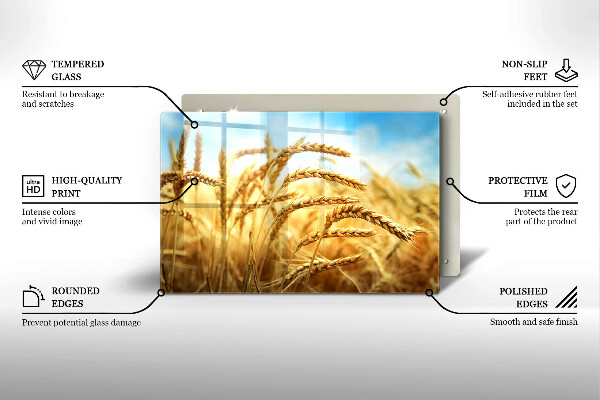 Protector placa inducción Espigas de cereales en el campo