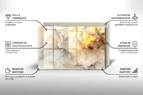 Protector placa inducción Textura de mármol con oro