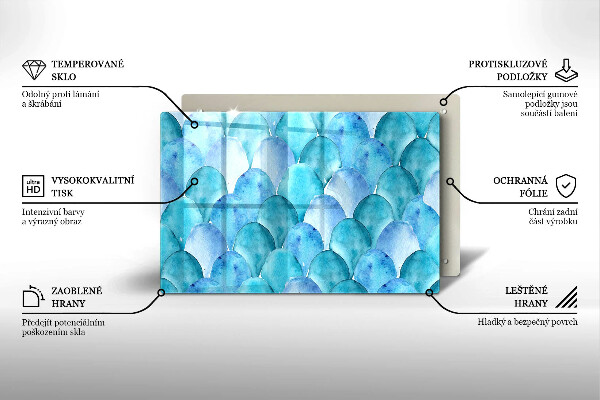 Cubre vitrocerámica Escamas de acuarela