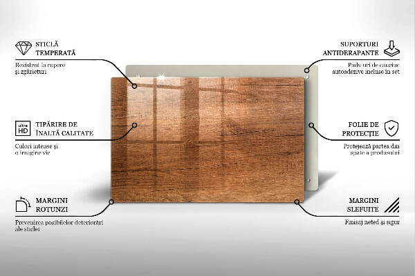 Cubre vitrocerámica Textura de madera