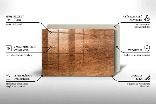Cubre vitrocerámica Textura de madera