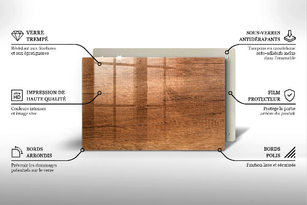 Cubre vitrocerámica Textura de madera