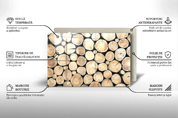 Cubre vitrocerámica Troncos de madera