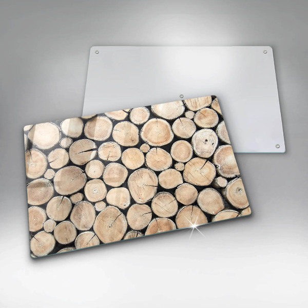 Cubre vitrocerámica Troncos de madera