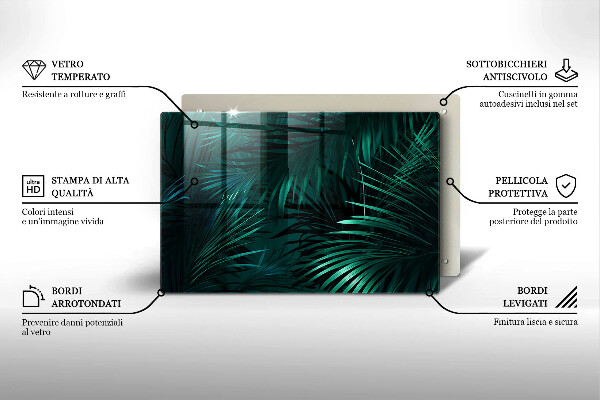 Protector placa inducción Hojas de la selva salvaje