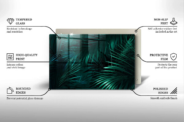 Protector placa inducción Hojas de la selva salvaje